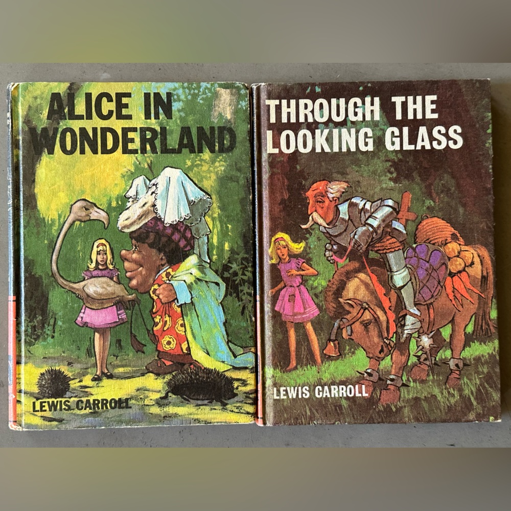 Vintage 1970’s Alice in Wonderland & Through the Looking Glass Bancroft Books